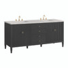Myrrin 72" Double Vanity, Carbon Oak w/ 3 CM Eternal Jasmine Pearl Silestone Top w/FreePower Wireless Charger