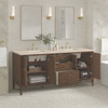 Myrrin 72" Double Vanity, Mid Century Walnut w/ 3 CM Eternal Marfil Silestone Top