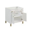 Chicago 30" Single Vanity, Glossy White, w/ 3 CM Eternal Jasmine Pearl Silestone® Top