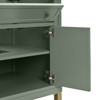 Chicago 30" Single Vanity, Smokey Celadon, w/ 3 CM Siberian Silestone Top