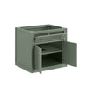 Chicago 30" Single Vanity, Smokey Celadon, w/ 3 CM Victorian Silver Silestone® Top