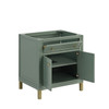 Chicago 30" Single Vanity, Smokey Celadon, w/ 3 CM White Zeus Silestone® Top