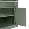 Chicago 30" Single Vanity, Smokey Celadon, w/ 3 CM White Zeus Silestone® Top