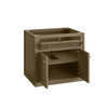 Chicago 30" Single Vanity, Walnut Whisper, w/ 3 CM Carrara Marble Top