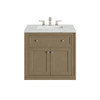 Chicago 30" Single Vanity, Walnut Whisper, w/ 3 CM Ethereal Noctis Silestone® Top