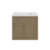 Chicago 30" Single Vanity, Walnut Whisper, w/ 3 CM Ethereal Noctis Silestone® Top