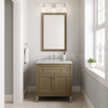 Chicago 30" Single Vanity, Walnut Whisper, w/ 3 CM Ethereal Noctis Silestone® Top