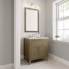 Chicago 30" Single Vanity, Walnut Whisper, w/ 3 CM Ethereal Noctis Silestone® Top