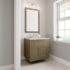 Chicago 30" Single Vanity, Walnut Whisper, w/ 3 CM Ethereal Noctis Silestone® Top