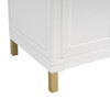 Chicago 36" Single Vanity, Glossy White, w/ Single Hole 3CM White Zeus Silestone® Top & Backsplash