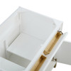 Chicago 36" Single Vanity, Glossy White, w/ Single Hole 3CM White Zeus Silestone® Top & Backsplash