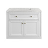 Chicago 36" Single Vanity, Glossy White, w/ 3 CM Eternal Jasmine Pearl Silestone® Top