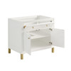 Chicago 36" Single Vanity, Glossy White, w/ 3 CM Eternal Jasmine Pearl Silestone® Top