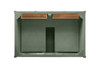 Chicago 36" Single Vanity, Smokey Celadon, w/ 3 CM Carrara Marble Top
