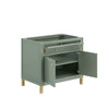 Chicago 36" Single Vanity, Smokey Celadon, w/ 3 CM Charcoal Soapstone Silestone® Top