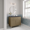 Chicago 36" Single Vanity, Walnut Whisper, w/ 3 CM Charcoal Soapstone Silestone® Top