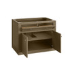 Chicago 36" Single Vanity, Walnut Whisper, w/ 3 CM Charcoal Soapstone Silestone® Top