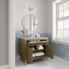 Chicago 36" Single Vanity, Walnut Whisper, w/ 3 CM Eternal Jasmine Pearl Silestone® Top