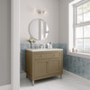 Chicago 36" Single Vanity, Walnut Whisper, w/ 3 CM Lime Delight Silestone® Top