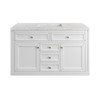 Chicago 48" Single Vanity, Glossy White, w/ 3 CM Eternal Jasmine Pearl Silestone® Top