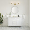 Chicago 48" Single Vanity, Glossy White, w/ 3 CM Eternal Jasmine Pearl Silestone® Top