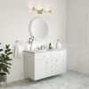 Chicago 48" Single Vanity, Glossy White, w/ 3 CM Eternal Jasmine Pearl Silestone® Top