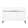 Chicago 48" Single Vanity, Glossy White, w/ 3 CM Eternal Jasmine Pearl Silestone® Top