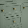 Chicago 48" Single Vanity, Smokey Celadon, w/ 3 CM Carrara Marble Top