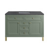 Chicago 48" Single Vanity, Smokey Celadon, w/ 3 CM Charcoal Soapstone Silestone® Top