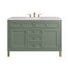 Chicago 48" Single Vanity, Smokey Celadon, w/ 3 CM Eternal Jasmine Pearl Silestone® Top
