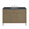 Chicago 48" Single Vanity, Walnut Whisper, w/ 3 CM Charcoal Soapstone Silestone® Top