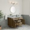 Chicago 48" Single Vanity, Walnut Whisper, w/ 3 CM Eternal Jasmine Pearl Silestone® Top