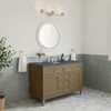 Chicago 48" Single Vanity, Walnut Whisper, w/ 3 CM Parisien Bleu Silestone® Top