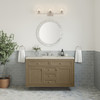 Chicago 48" Single Vanity, Walnut Whisper, w/ 3 CM Siberian Silestone Top