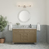 Chicago 48" Single Vanity, Walnut Whisper, w/ 3 CM Victorian Silver Silestone® Top