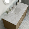 Chicago 48" Single Vanity, Walnut Whisper, w/ 3 CM Victorian Silver Silestone® Top