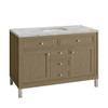 Chicago 48" Single Vanity, Walnut Whisper, w/ 3 CM Victorian Silver Silestone® Top
