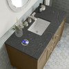 Chicago 48" Single Vanity, Walnut Whisper, w/ 3 CM Parisien Bleu Silestone® Top w/FreePower Wireless Charger