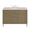 Chicago 48" Single Vanity, Walnut Whisper, w/ 3 CM Siberian Silestone Top w/FreePower Wireless Charger