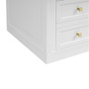 Chicago 60" Double Vanity, Glossy White, w/ Single Hole 3CM White Zeus Silestone® Top & Backsplash