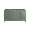 Chicago 60" Double Vanity, Smokey Celadon, w/ 3 CM Eternal Jasmine Pearl Silestone® Top