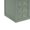 Chicago 60" Double Vanity, Smokey Celadon, w/ 3 CM Eternal Jasmine Pearl Silestone® Top
