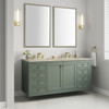 Chicago 60" Double Vanity, Smokey Celadon, w/ 3 CM Tajnar Eclos Top