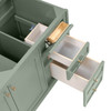 Chicago 60" Double Vanity, Smokey Celadon, w/ 3 CM Victorian Silver Silestone® Top