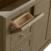 Chicago 60" Double Vanity, Walnut Whisper, w/ 3 CM Tajnar Eclos Top w/FreePower Wireless Charger