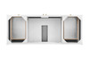 Chicago 60" Single Vanity, Glossy White, w/ 3 CM Carrara Marble Top