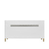 Chicago 60" Single Vanity, Glossy White, w/ 3 CM Charcoal Soapstone Silestone® Top
