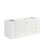 Chicago 60" Single Vanity, Glossy White, w/ 3 CM Eternal Jasmine Pearl Silestone® Top