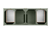 Chicago 60" Single Vanity, Smokey Celadon, w/ Single Hole 3CM White Zeus Silestone® Top & Backsplash