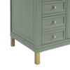 Chicago 60" Single Vanity, Smokey Celadon, w/ 3 CM Eternal Jasmine Pearl Silestone® Top